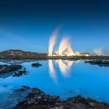 Orkuver Svartsengi Ljósaskipti Hires