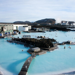 Blue Lagoon Svartsengi Power Plant In The Backround