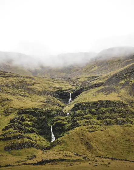 Mountain With Waterfall